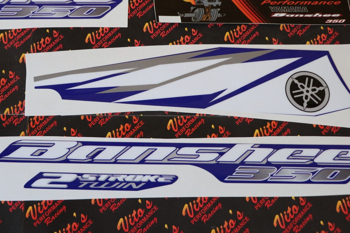 Vito's vinyl decal graphics kit 14MIL sticker Yamaha Banshee BLUE WHITE 2006 2
