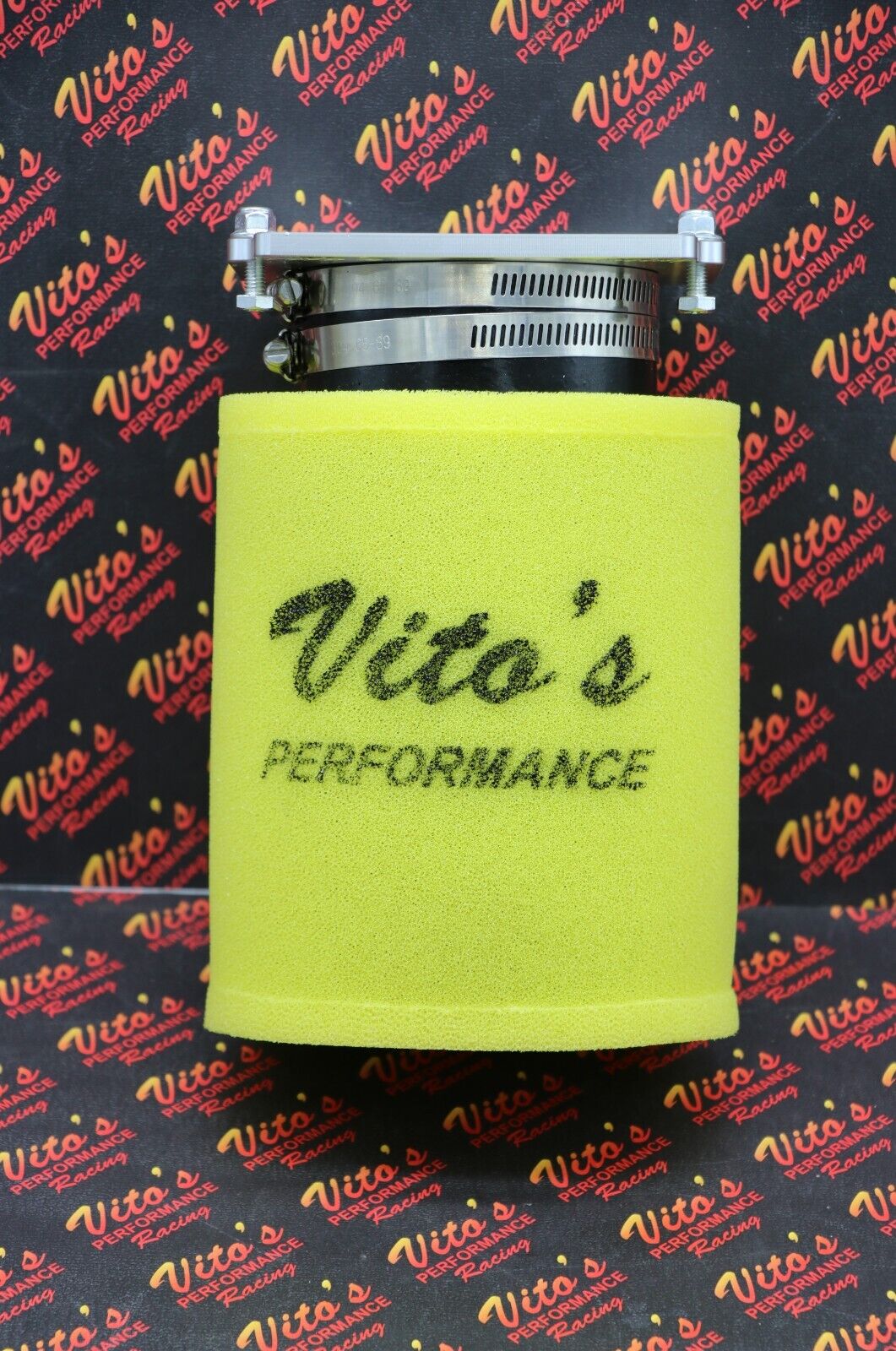 Vito's PRO FLOW airbox adapter + 2 stage FOAM style air filter Yamaha Banshee 9