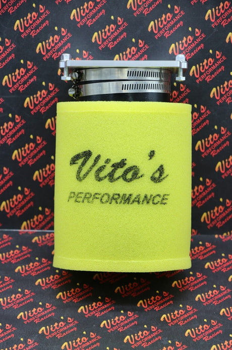 Vito's PRO FLOW airbox adapter + 2 stage FOAM style air filter Yamaha Banshee 9