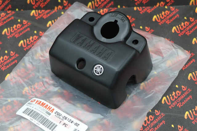 LOGO EMBLEM + key switch plastic handlebar stem cover OEM FACTORY Yamaha Banshee 1