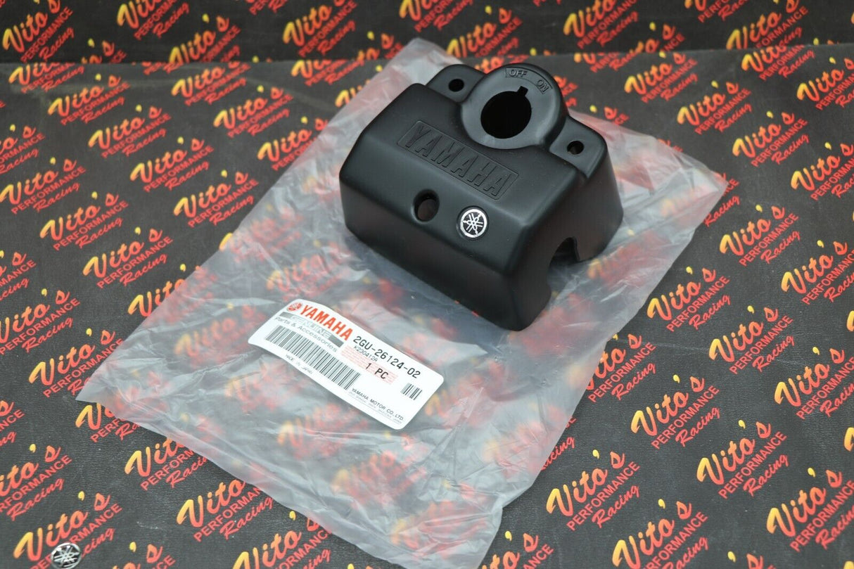 LOGO EMBLEM + key switch plastic handlebar stem cover OEM FACTORY Yamaha Banshee 3