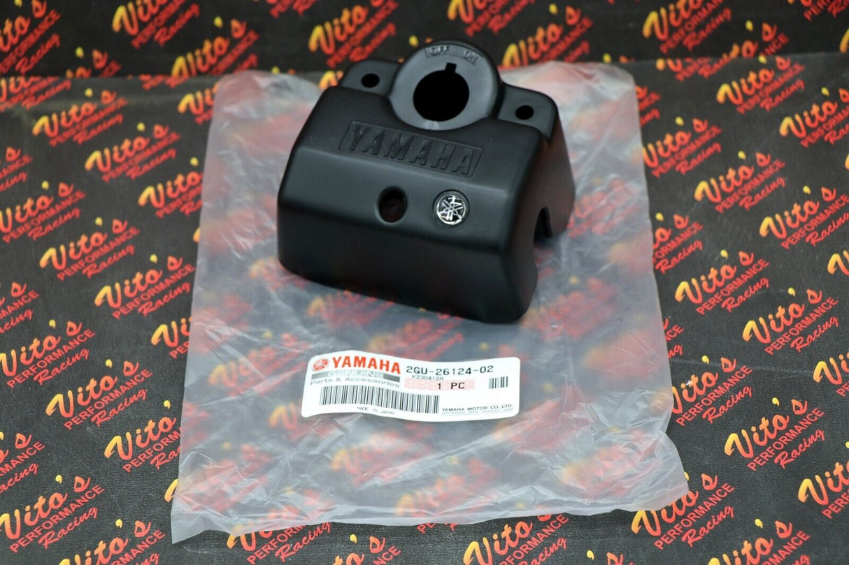 LOGO EMBLEM + key switch plastic handlebar stem cover OEM FACTORY Yamaha Banshee 4