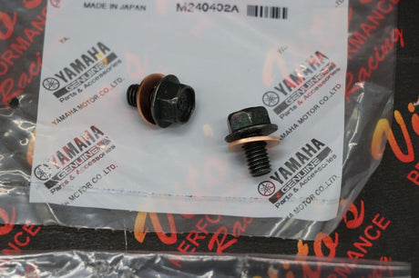 Cylinder drain plug bolts + washers GENUINE Yamaha Banshee OEM Factory stock 2