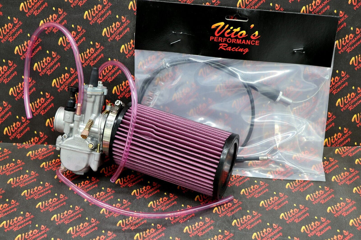 Yamaha Blaster 28MM 28 Mil Carb Carburetor Kit + Vito's Cable + K+N Filter 1