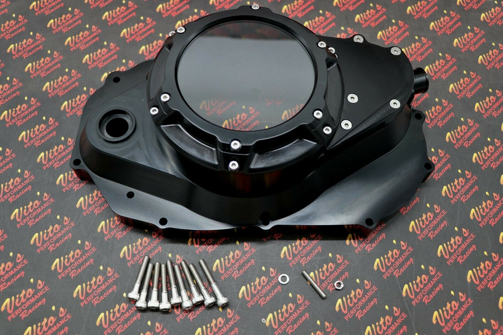 Billet aluminum Yamaha Banshee lock up CLUTCH COVER + clear