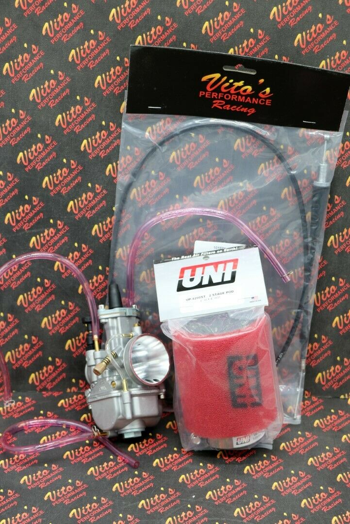 Yamaha Blaster 28MM 28 Mil Larger Carb Carburetor PWK Kit + UNI filter + cable 1