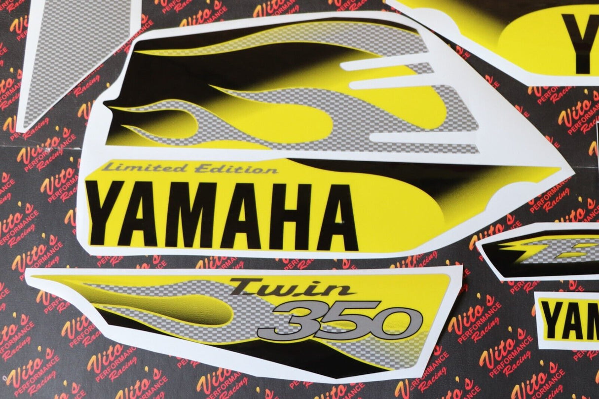 Vito's vinyl decal graphics kit 14MIL sticker Yamaha Banshee YELLOW BLACK 2003 3