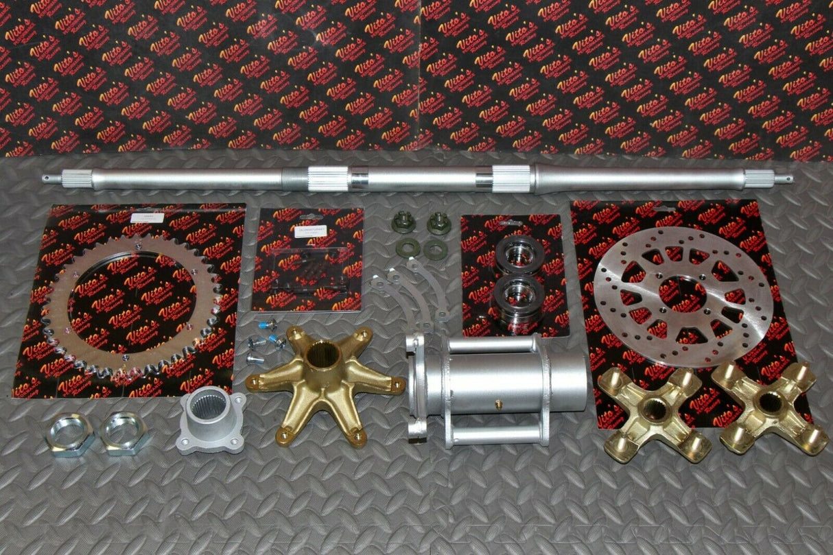 New Vito's +2" Banshee Rear Setup Axle Carrier Rotor + Hubs + Sprocket 42 Tooth 1