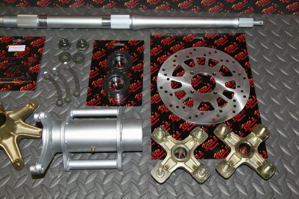 New Vito's +2" Banshee Rear Setup Axle Carrier Rotor + Hubs + Sprocket 42 Tooth 2