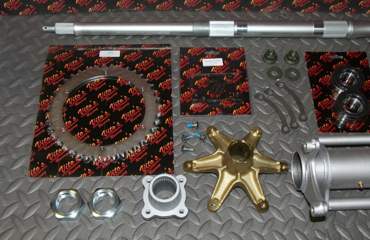 New Vito's +2" Banshee Rear Setup Axle Carrier Rotor + Hubs + Sprocket 42 Tooth 3