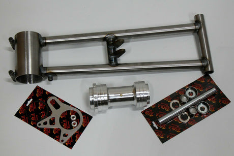 TYSON Banshee swingarm round extended chromoly rear carrier + front bearings +8" 3