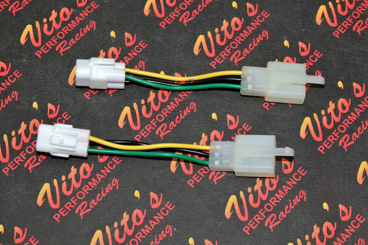 2 X PLUG ADAPTOR YAMAHA BANSHEE HEADLIGHT SWAP 1997-2001 STYLE TO 02+ NEWER 2