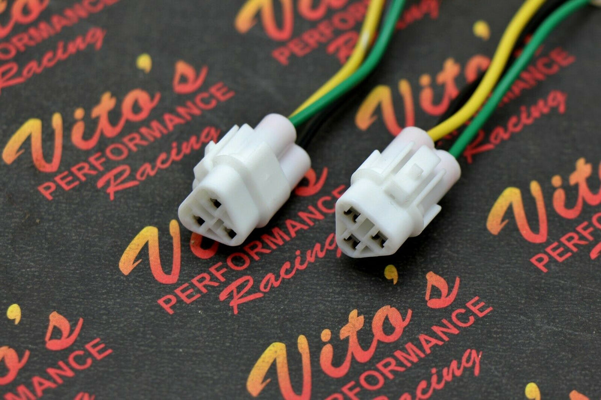 2 X PLUG ADAPTOR YAMAHA BANSHEE HEADLIGHT SWAP 1997-2001 STYLE TO 02+ NEWER 3