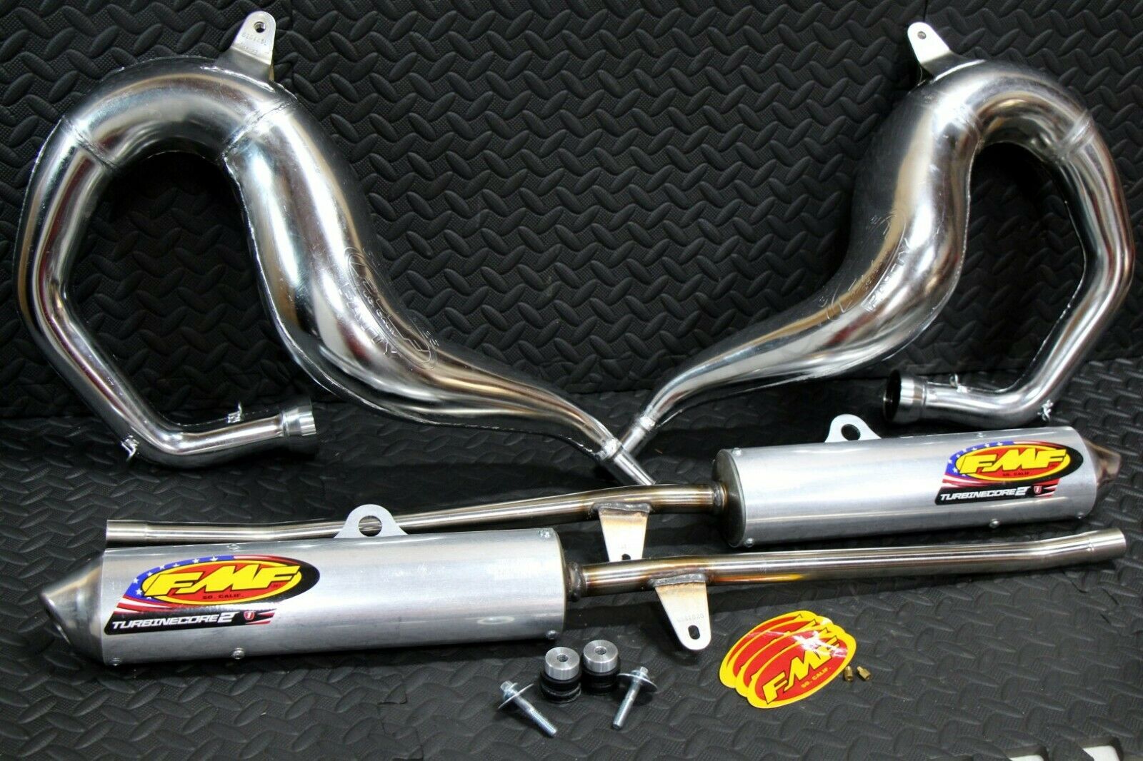 FMF Fatty exhaust Pipes Turbine core 2 spark arrestor silencers
