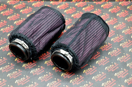 2 x NEW K+N style air filters Keihin PWK PJ 28 28mm carb pod Banshee + OUTERWEAR 3