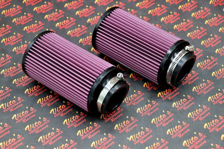 2 x NEW K+N style air filters Keihin PWK PJ 28 28mm carb pod Banshee + OUTERWEAR 5