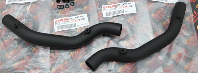2 x NEW Yamaha Banshee MID PIPES for stock OEM factory exhaust pipes L + R 1