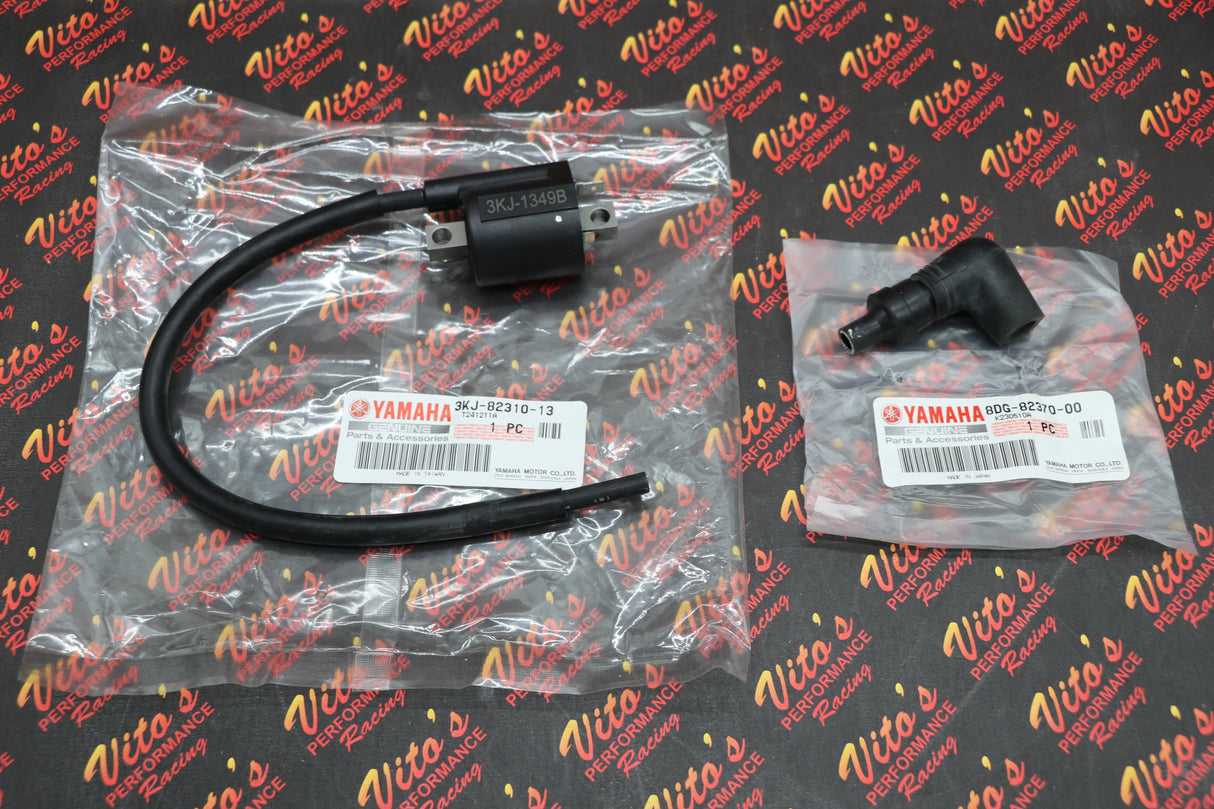 OEM Ignition Coil Yamaha Blaster + OEM spark plug cap kit