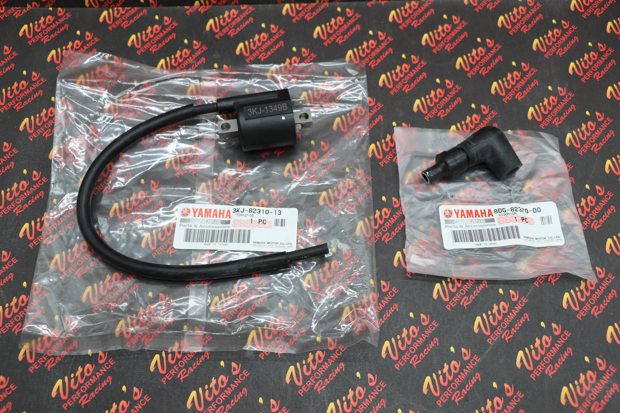 OEM Ignition Coil Yamaha Blaster + OEM spark plug cap kit