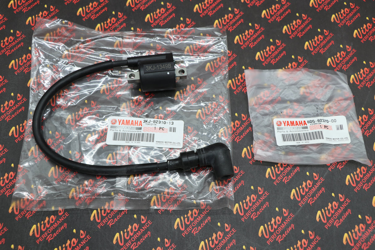 OEM Ignition Coil Yamaha Blaster + OEM spark plug cap kit