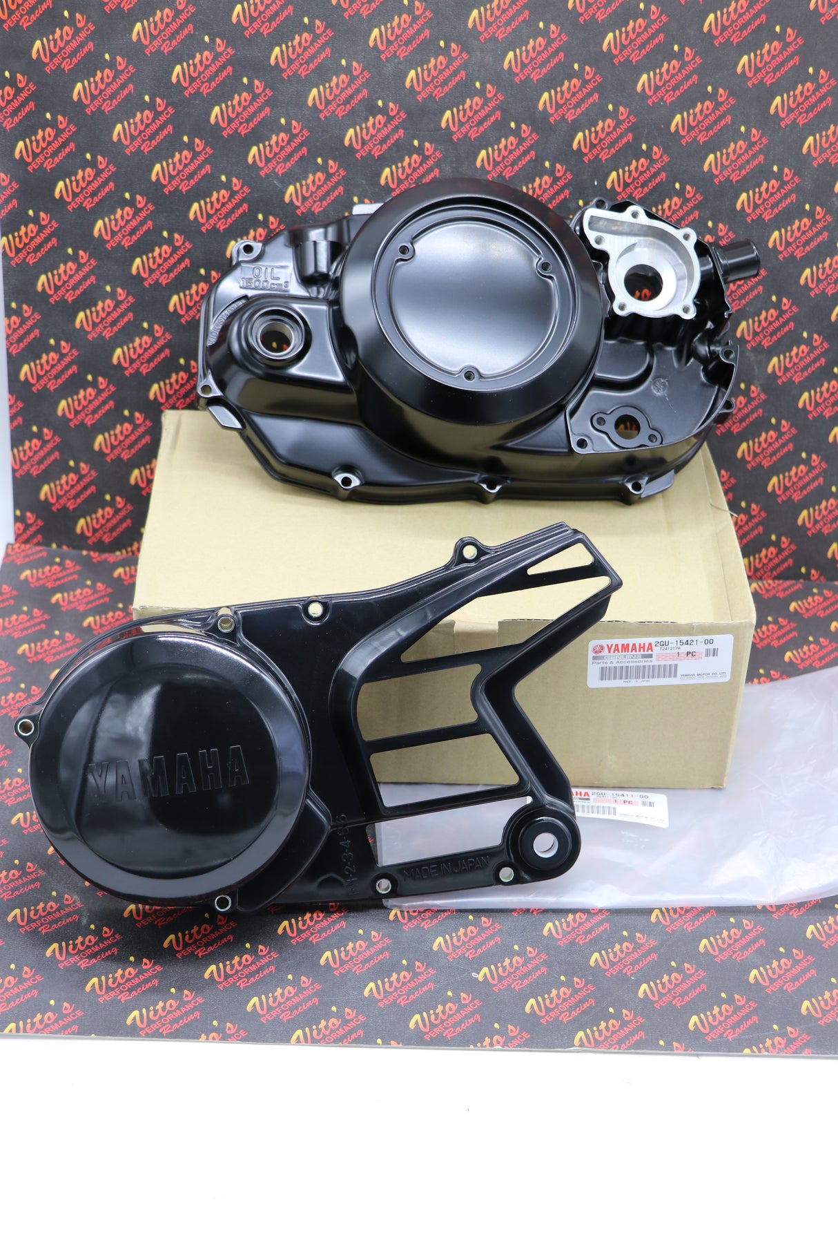 NEW Yamaha Banshee CLUTCH COVER + STATOR COVERS Factory OEM + gaskets + bolt kit