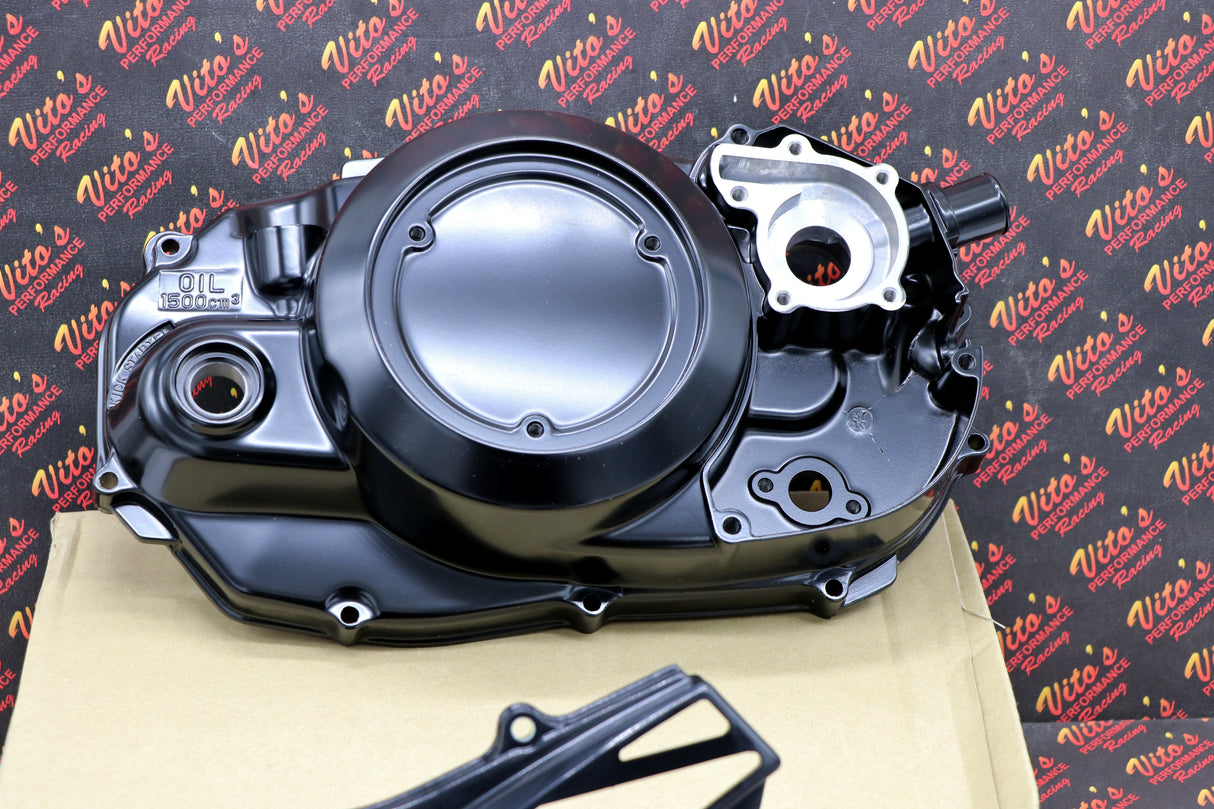 NEW Yamaha Banshee CLUTCH COVER + STATOR COVERS Factory OEM + gaskets + bolt kit