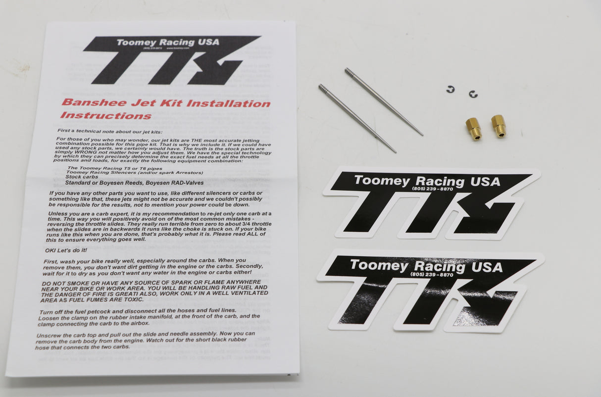 TOOMEY RACING Yamaha Banshee PERFECT JET KIT for T6 and T6 mains + needles