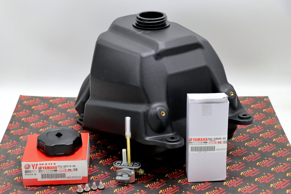 NEW YAMAHA Banshee GAS TANK + OEM fuel cap + OEM factory petcock