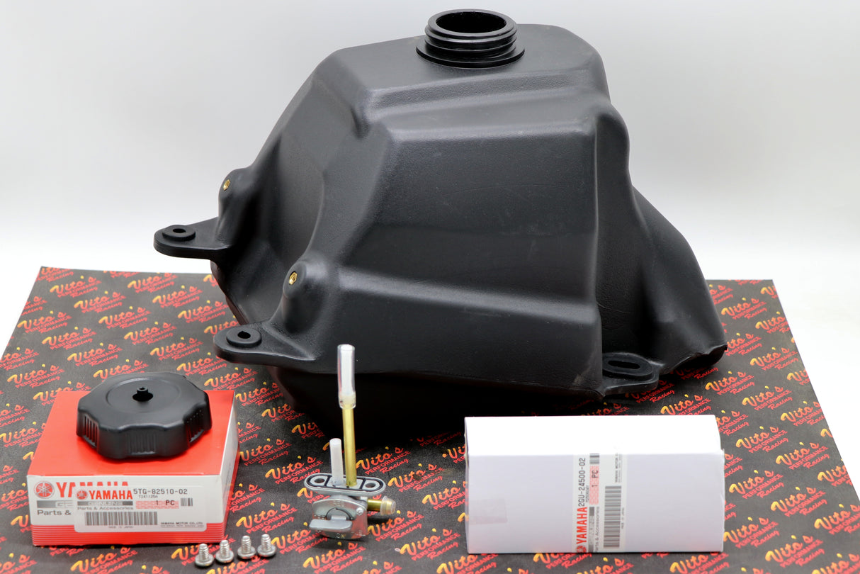 NEW YAMAHA Banshee GAS TANK + OEM fuel cap + OEM factory petcock