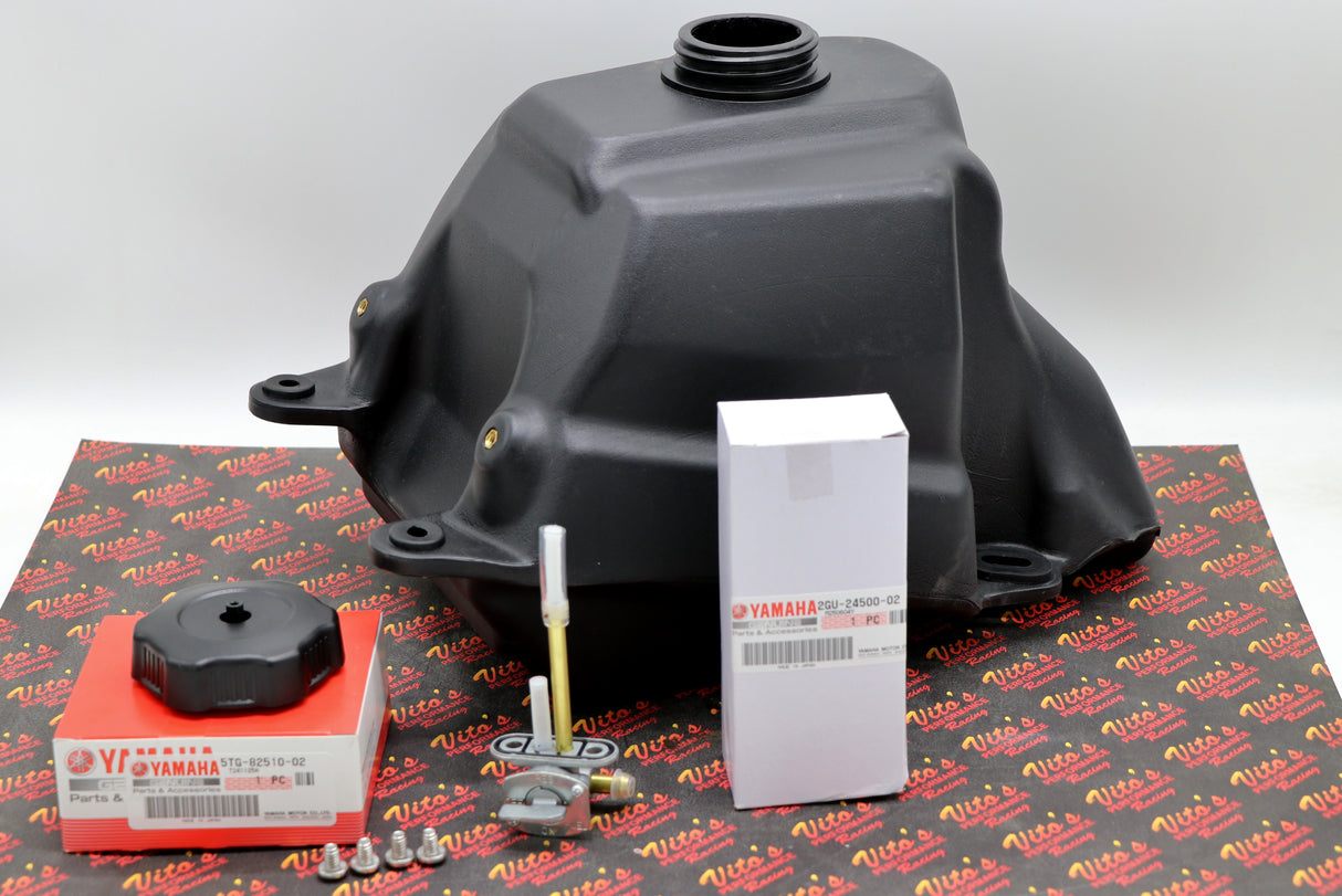 NEW YAMAHA Banshee GAS TANK + OEM fuel cap + OEM factory petcock
