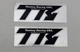 2 x TOOMEY RACING sticker label emblem decal silencer ALUMINUM HIGH HEAT B1 T5