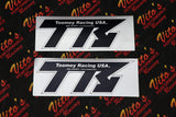 2 x TOOMEY RACING sticker label emblem decal silencer ALUMINUM HIGH HEAT B1 T5