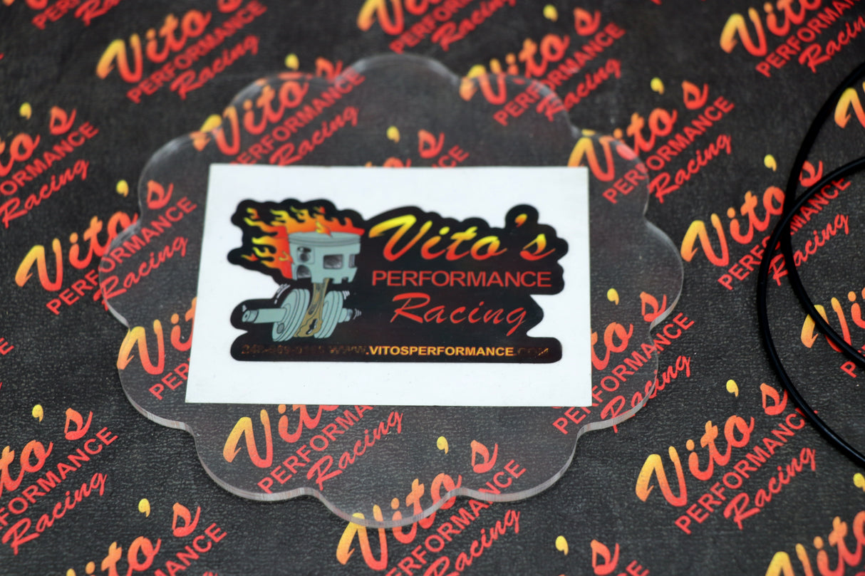 SILVER Lexan insert clear cover O-ring screws Vito's Banshee billet stator cover