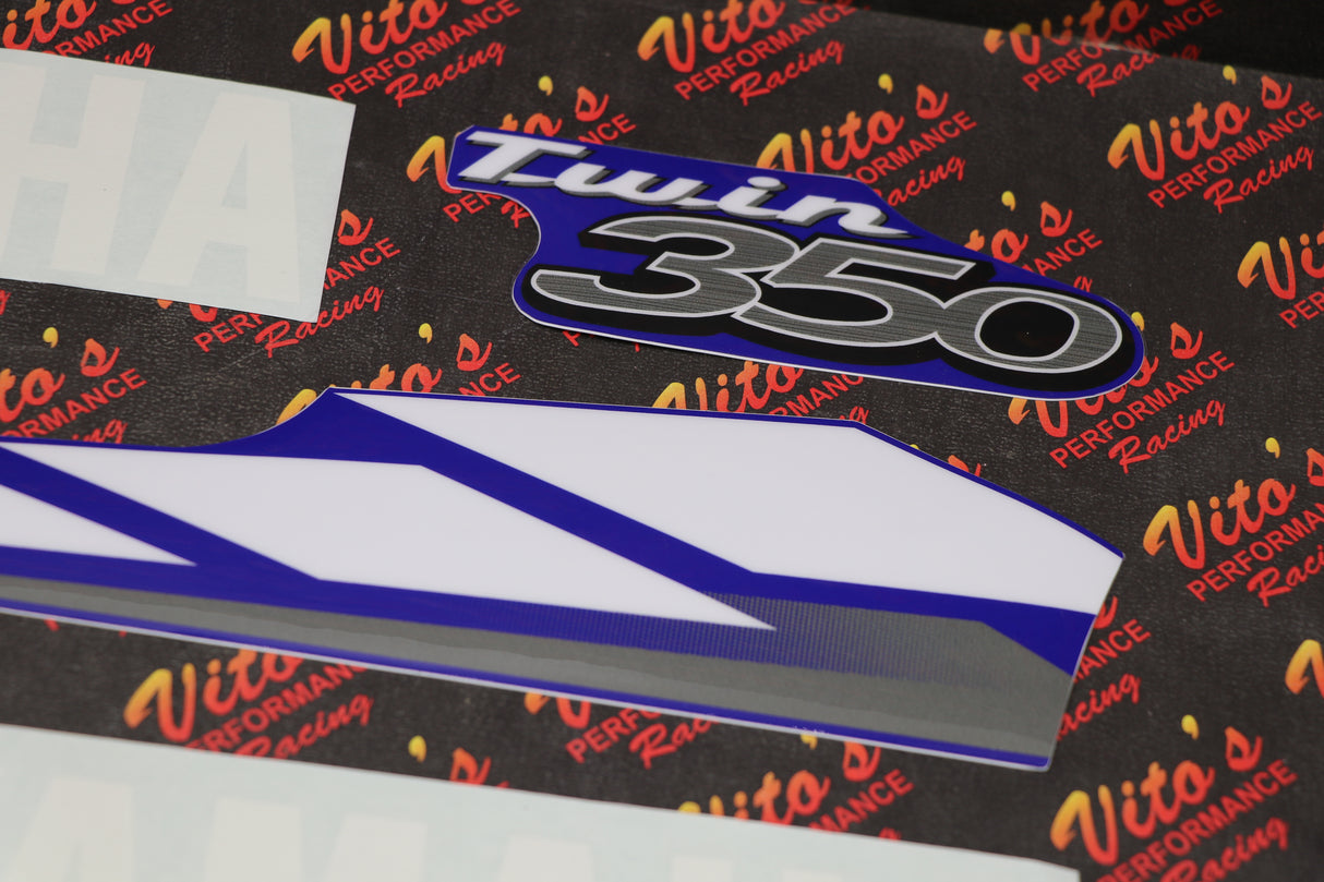 Vito's vinyl decal graphics kit 14MIL sticker Yamaha Banshee BLUE WHITE 2003
