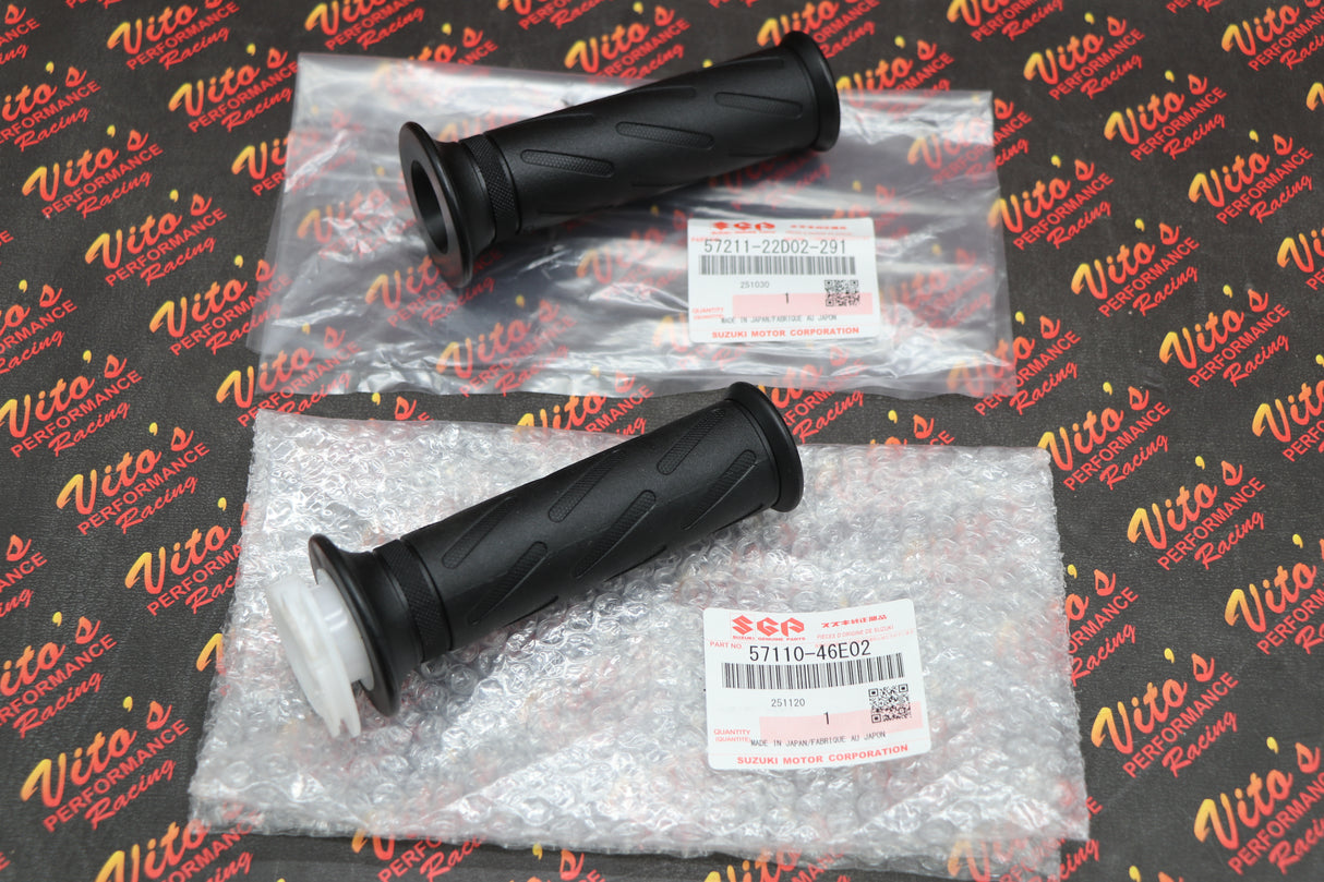 SUZUKI OEM GRIP & THROTTLE TUBE KIT GSXR 600 750 1000 HAYABUSA R + L