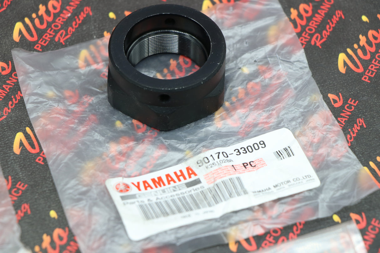OEM Yamaha Raptor 660 rear axle lock nuts set with lock pins 2002-2006