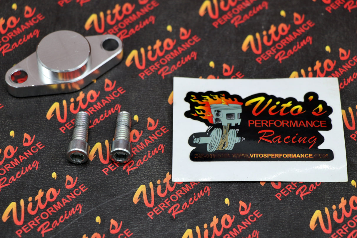 Vito's Rear Parking Brake Block Off Plate Billet Aluminum Banshee Raptor + Bolts