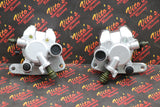 2 x Yamaha Banshee front brake calipers brakes & new pads left + right SILVER