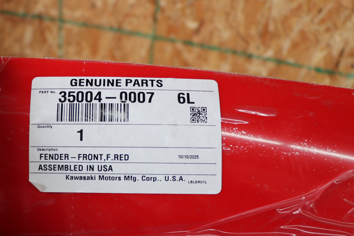 OEM Kawasaki Mule Front Hood Fender 35004-0007-6L 2001-2003 RED