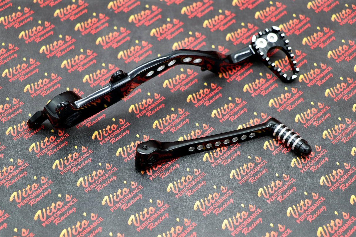 Honda TRX450R lever kit BILLET ALUMINUM BLACK shifter + brake lever