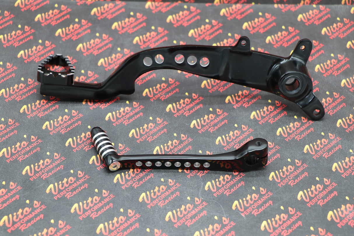 Honda TRX450R lever kit BILLET ALUMINUM BLACK shifter + brake lever