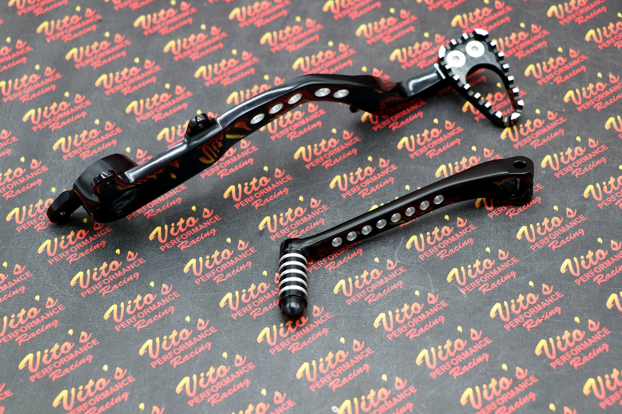 Honda TRX450R lever kit BILLET ALUMINUM BLACK shifter + brake lever