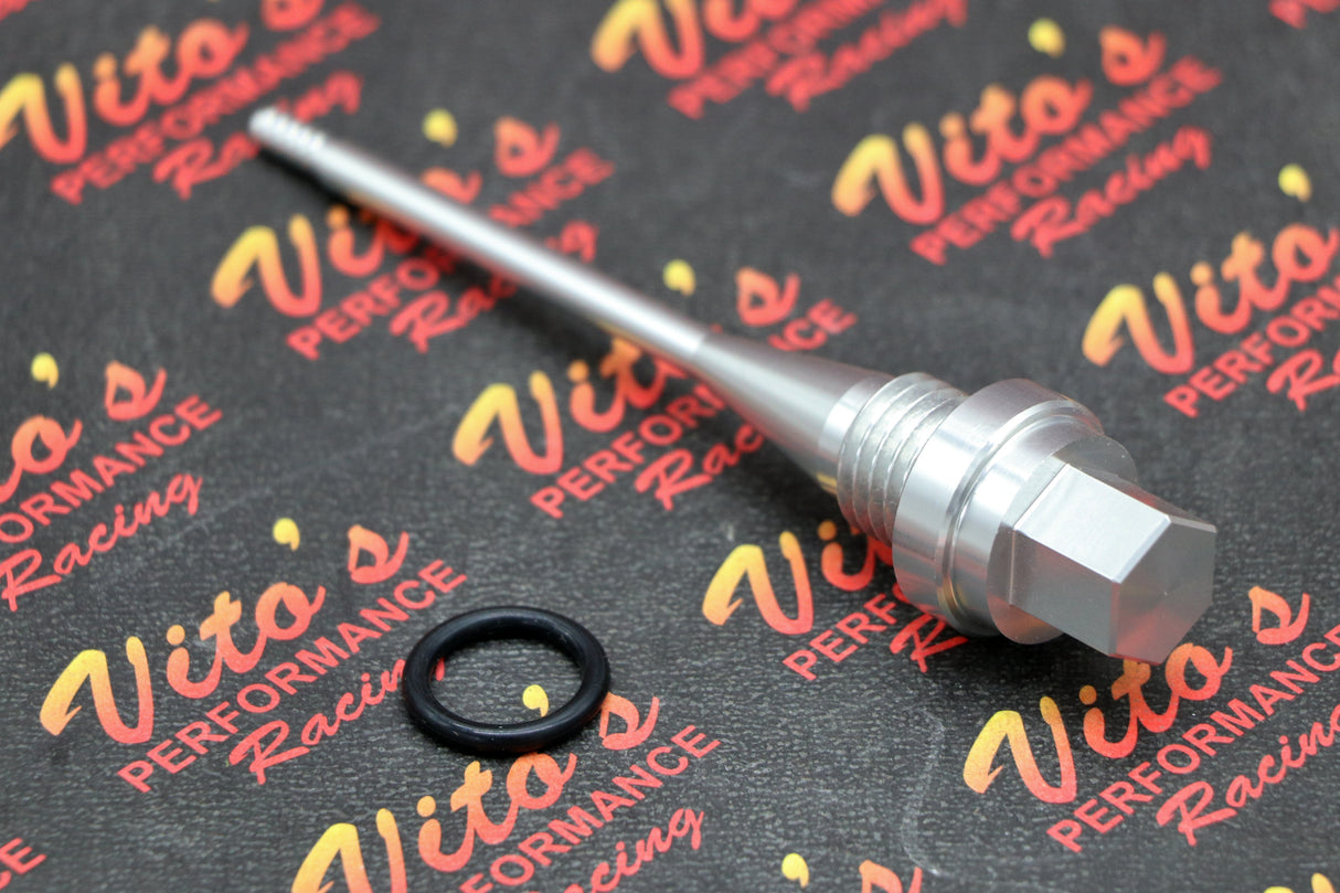REPLACEMENT billet aluminum Dipstick for lock up covers Banshee SILVER