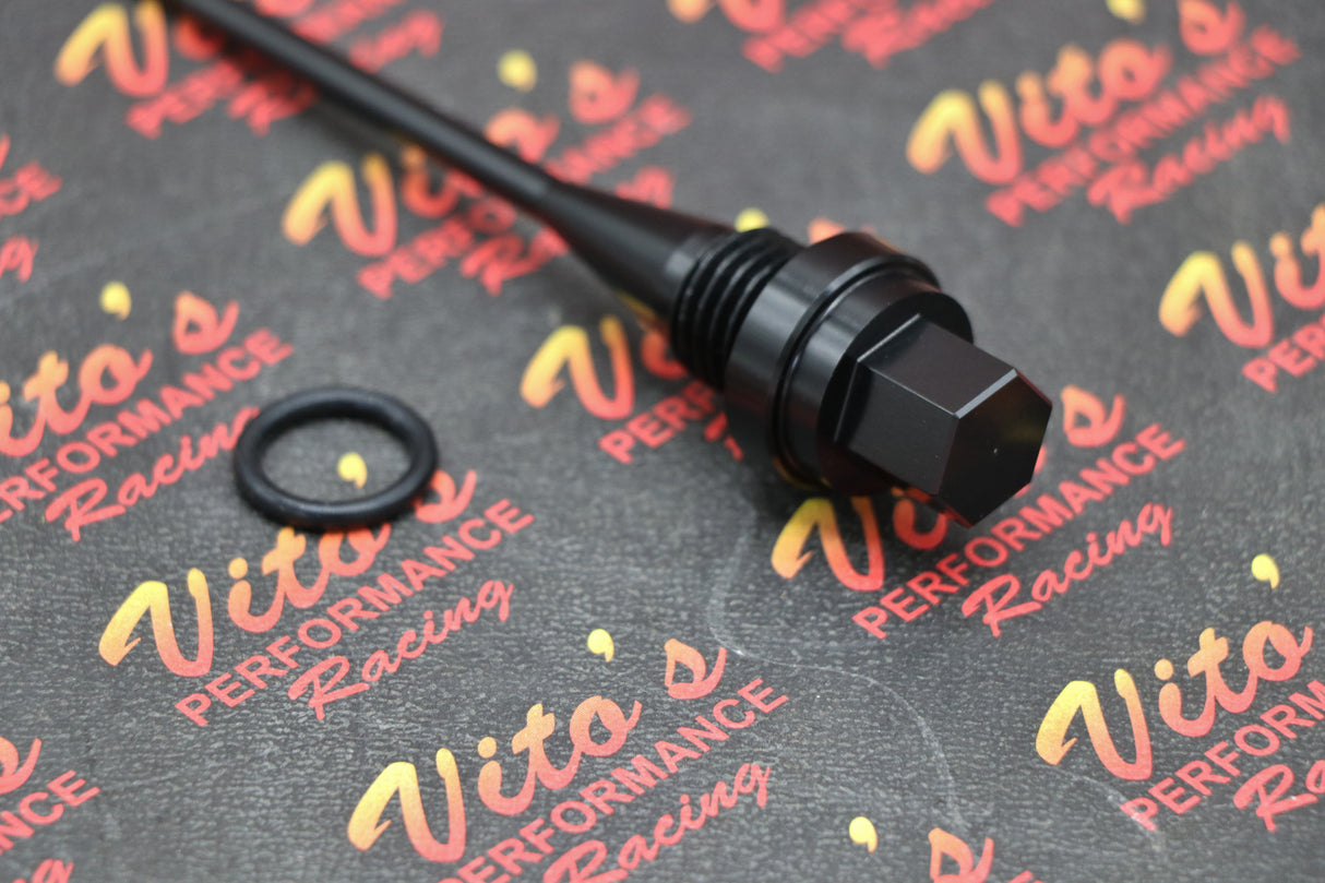 REPLACEMENT billet aluminum Dipstick for lock up covers Banshee BLACK