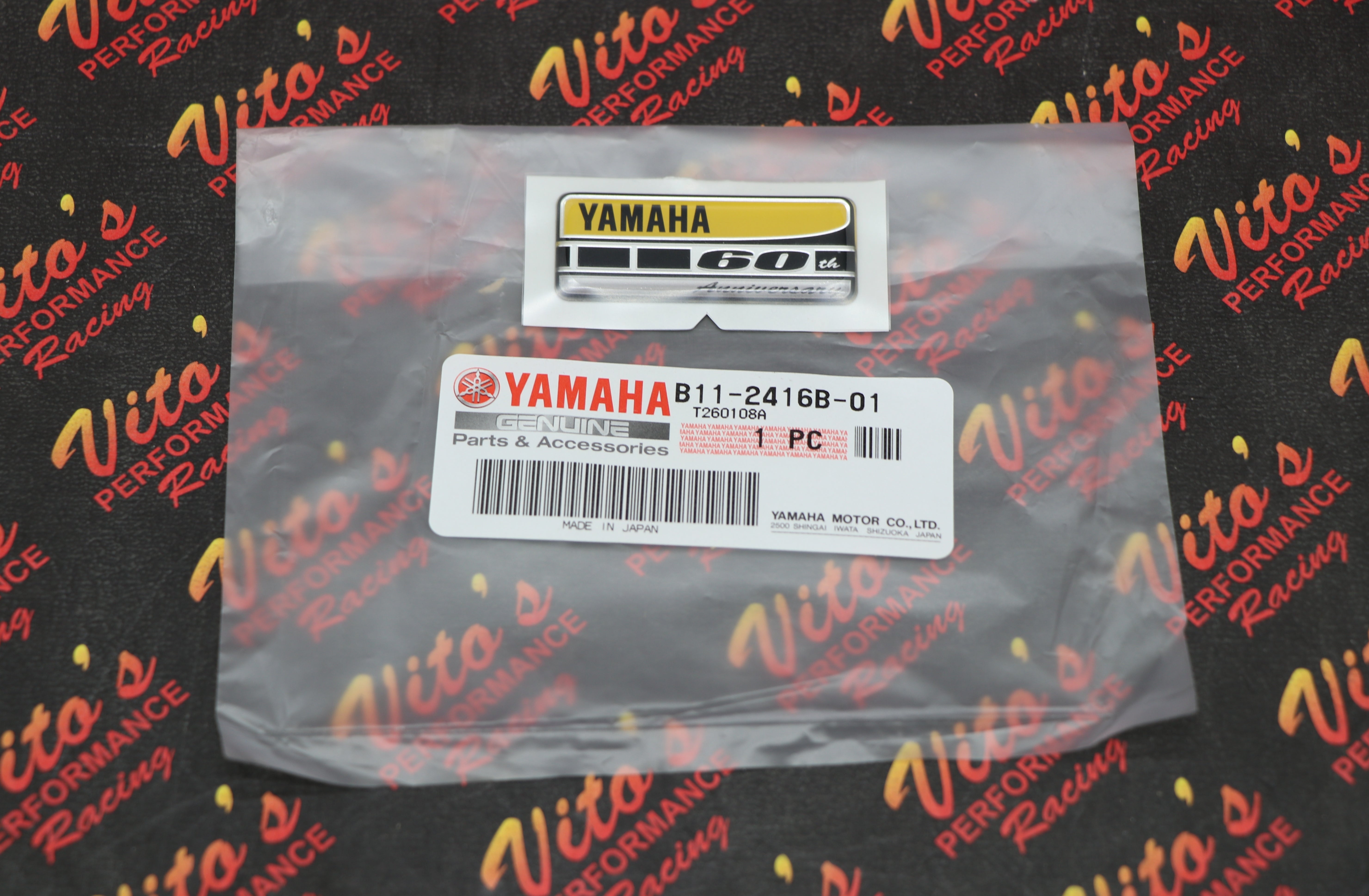 OEM YAMAHA 60TH ANNIVERSARY DOMED DECAL TAG EMBLEM STICKER TRIM