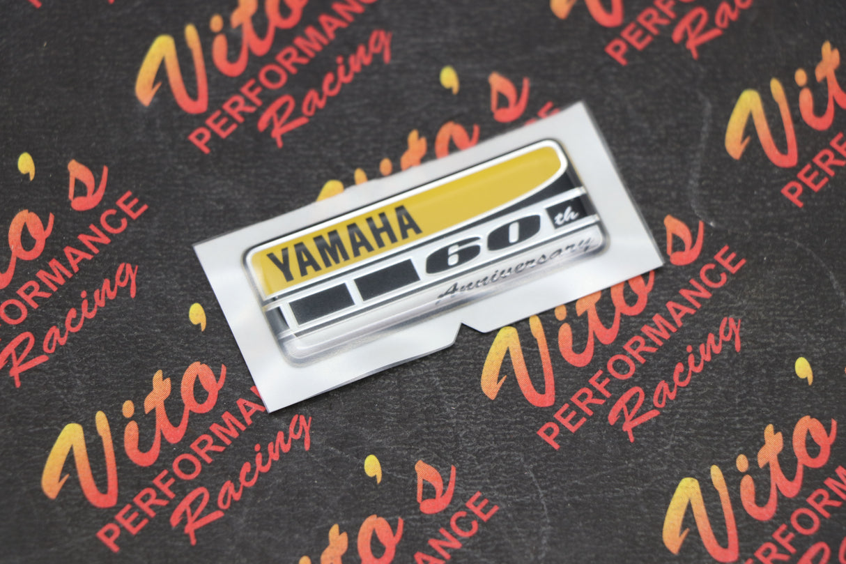 OEM YAMAHA 60TH ANNIVERSARY DOMED DECAL TAG EMBLEM STICKER TRIM 2016