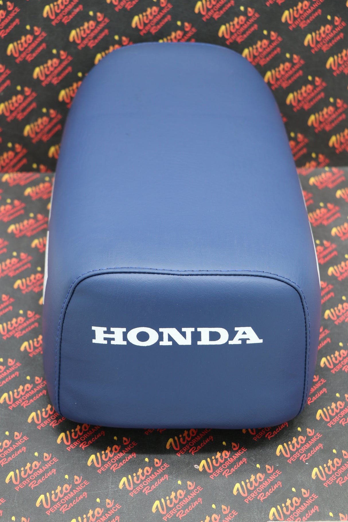 NEW Honda ATC70 seat complete - fits 1978-1985 ATC 70 #70 print on sides BLUE