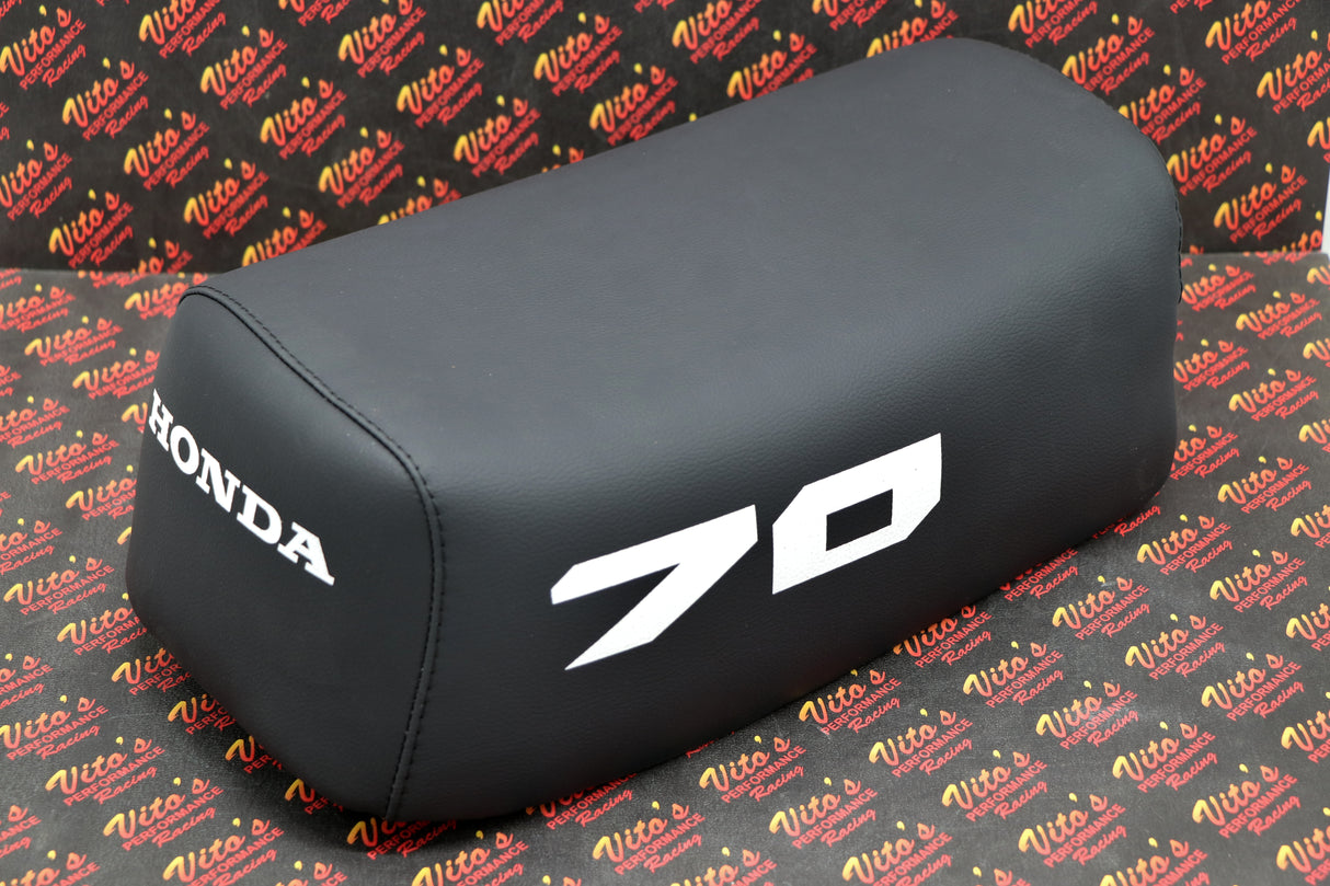 NEW Honda ATC70 seat complete - fits 1978-1985 ATC 70 #70 print on sides BLACK