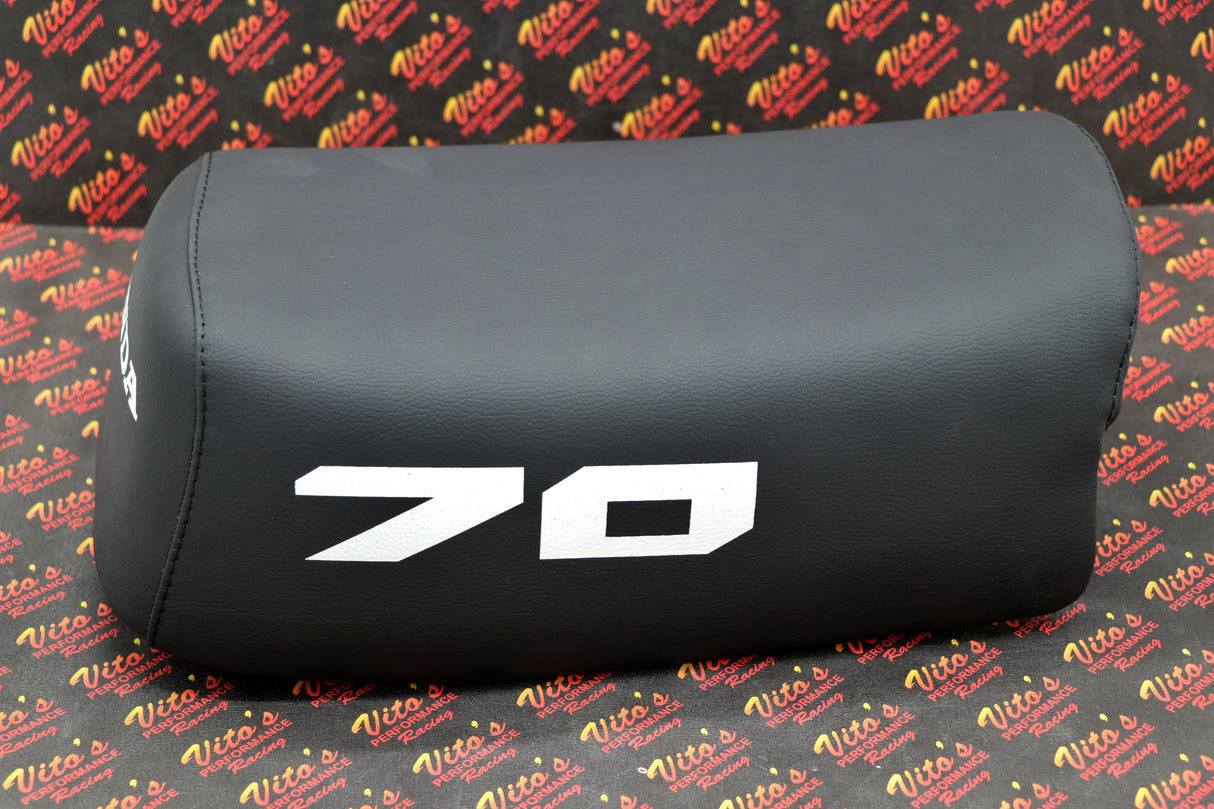 NEW Honda ATC70 seat complete - fits 1978-1985 ATC 70 #70 print on sides BLACK
