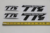 4 x TOOMEY RACING STICKER PACK (2 LG 8", 2 SM 4") VINYL, NOT ALUMINUM ONES